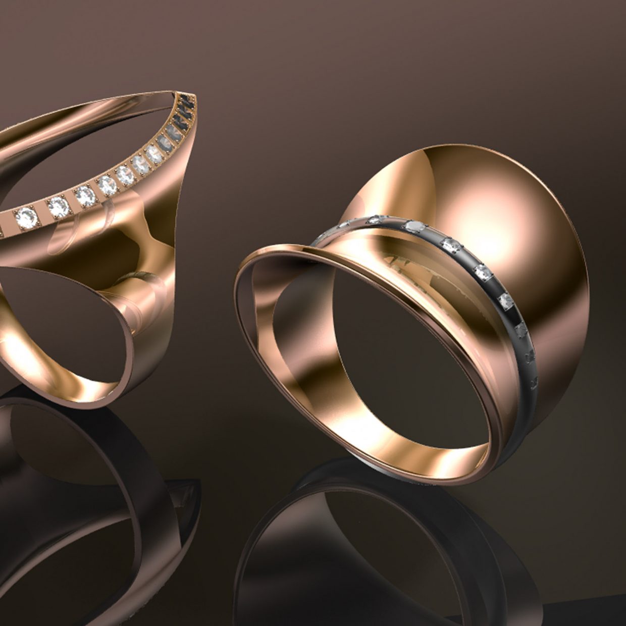 Gold Ring with Diamonds